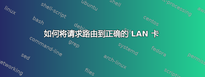 如何将请求路由到正确的 LAN 卡