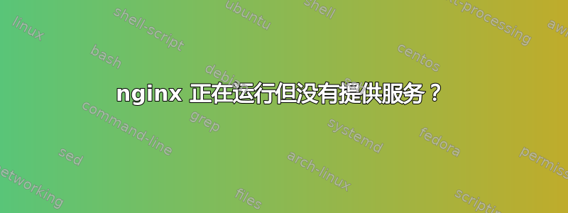 nginx 正在运行但没有提供服务？