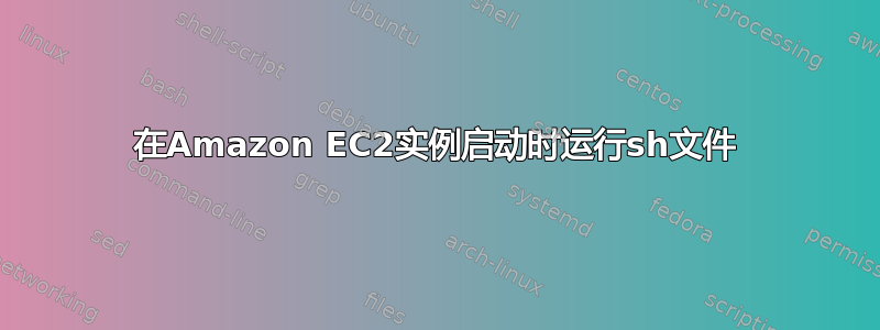 在Amazon EC2实例启动时运行sh文件