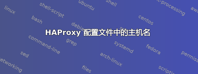 HAProxy 配置文件中的主机名