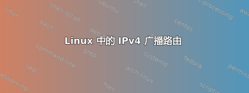 Linux 中的 IPv4 广播路由