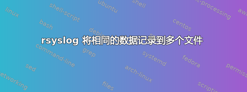 rsyslog 将相同的数据记录到多个文件