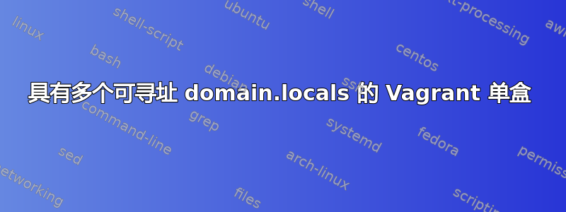 具有多个可寻址 domain.locals 的 Vagrant 单盒