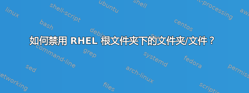 如何禁用 RHEL 根文件夹下的文件夹/文件？