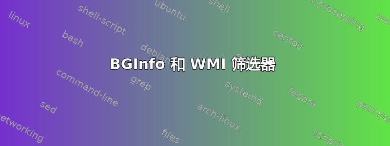 BGInfo 和 WMI 筛选器