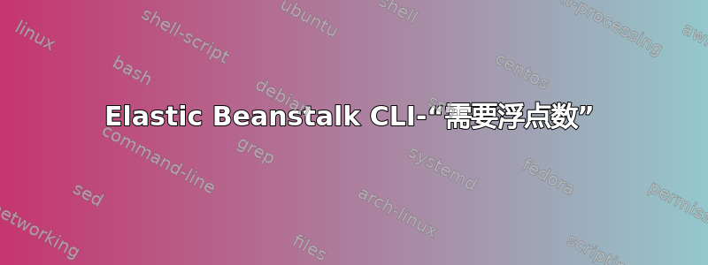 Elastic Beanstalk CLI-“需要浮点数”