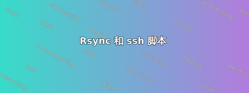 Rsync 和 ssh 脚本