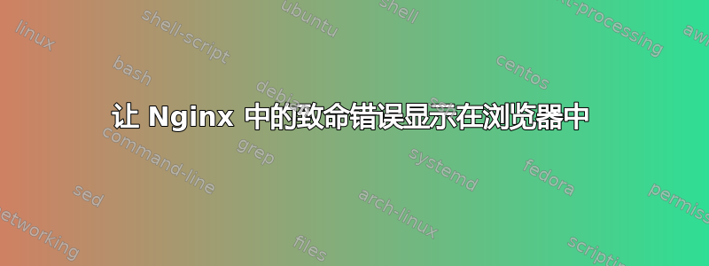 让 Nginx 中的致命错误显示在浏览器中