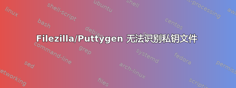 Filezilla/Puttygen 无法识别私钥文件