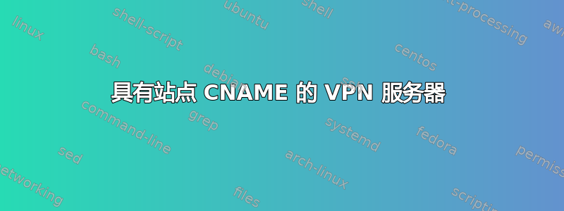 具有站点 CNAME 的 VPN 服务器