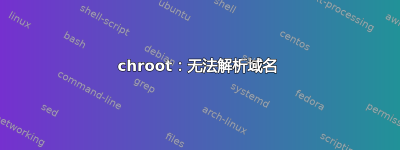 chroot：无法解析域名