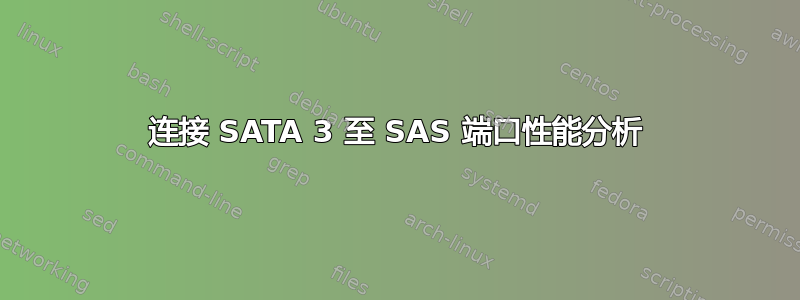 连接 SATA 3 至 SAS 端口性能分析