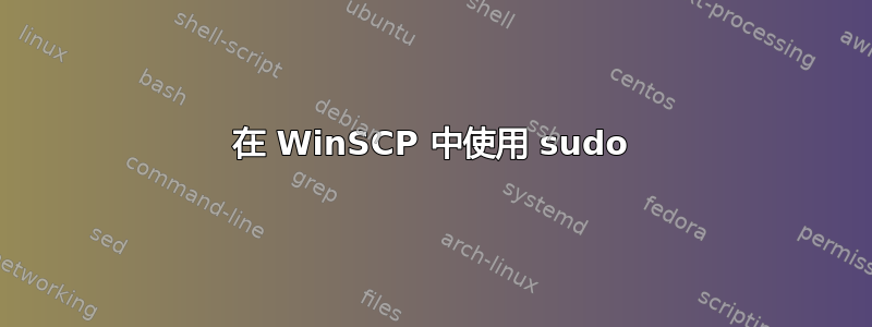 在 WinSCP 中使用 sudo