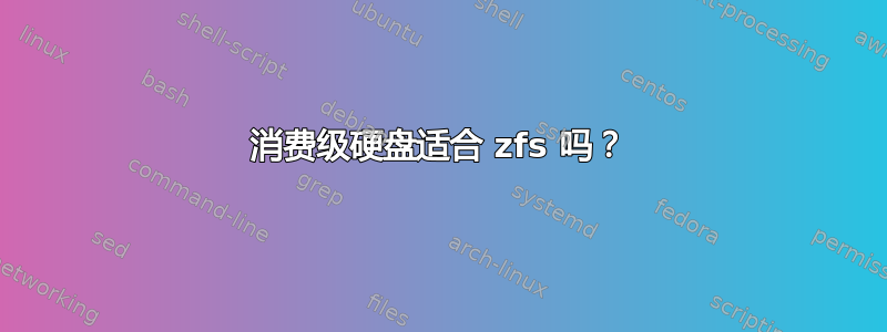 消费级硬盘适合 zfs 吗？