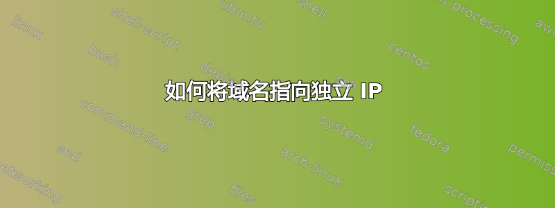 如何将域名指向独立 IP