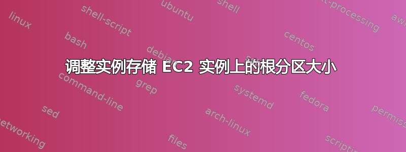 调整实例存储 EC2 实例上的根分区大小