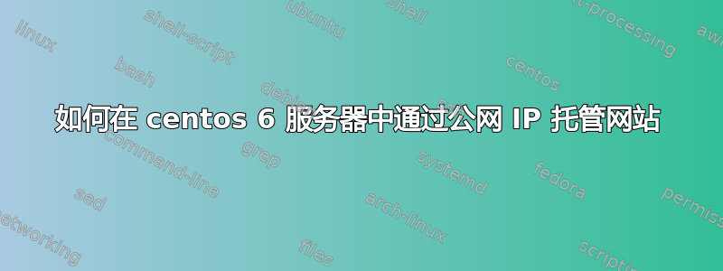 如何在 centos 6 服务器中通过公网 IP 托管网站