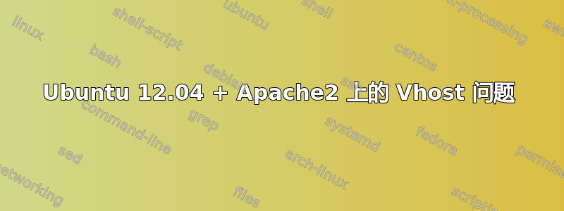 Ubuntu 12.04 + Apache2 上的 Vhost 问题