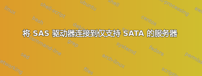 将 SAS 驱动器连接到仅支持 SATA 的服务器