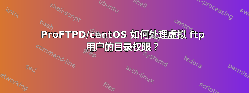 ProFTPD/centOS 如何处理虚拟 ftp 用户的目录权限？