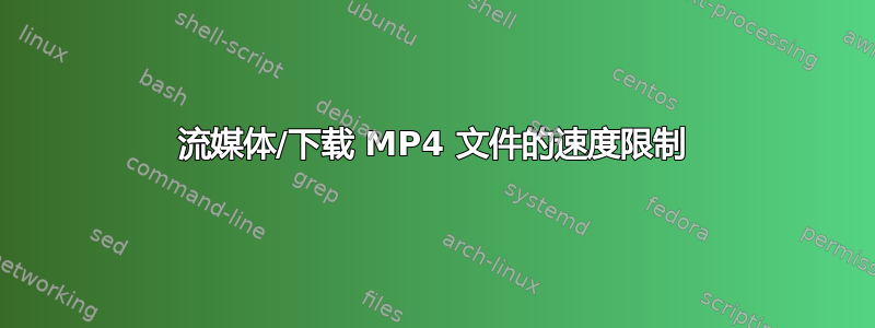 流媒体/下载 MP4 文件的速度限制