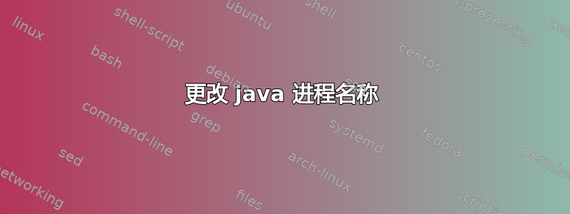 更改 java 进程名称