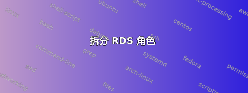 拆分 RDS 角色