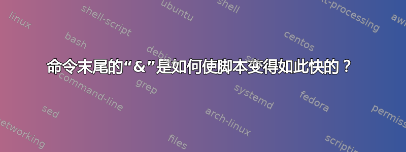 命令末尾的“&”是如何使脚本变得如此快的？