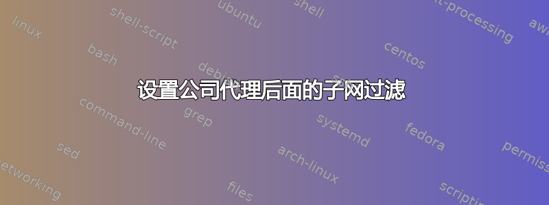 设置公司代理后面的子网过滤