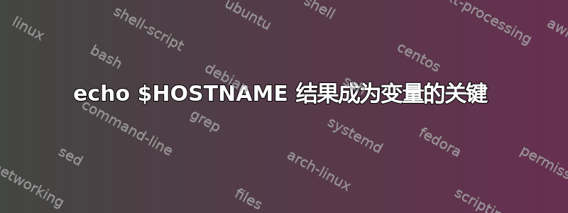 echo $HOSTNAME 结果成为变量的关键