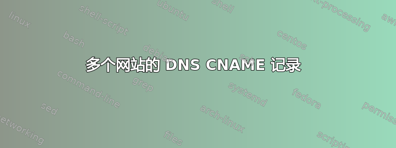 多个网站的 DNS CNAME 记录 