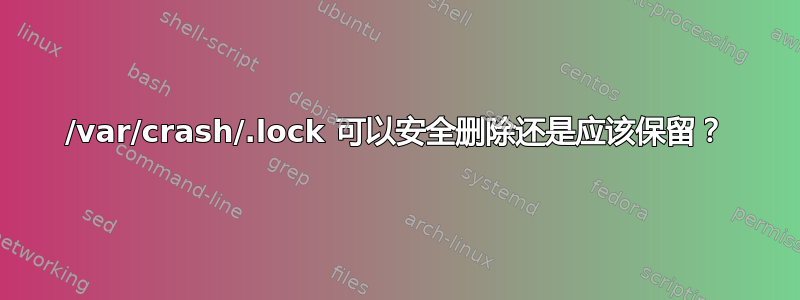 /var/crash/.lock 可以安全删除还是应该保留？