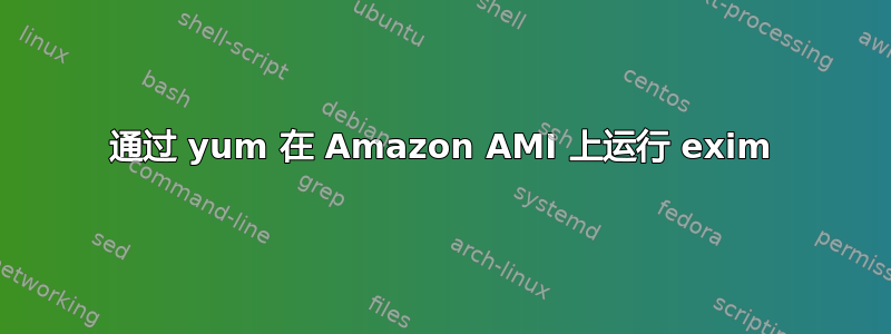 通过 yum 在 Amazon AMI 上运行 exim