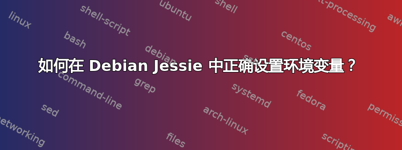 如何在 Debian Jessie 中正确设置环境变量？