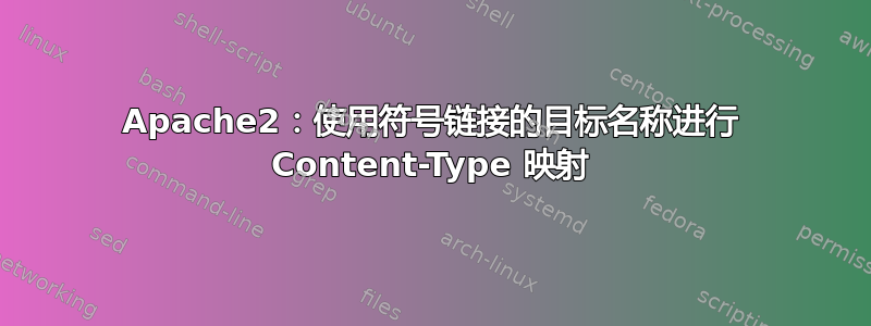 Apache2：使用符号链接的目标名称进行 Content-Type 映射