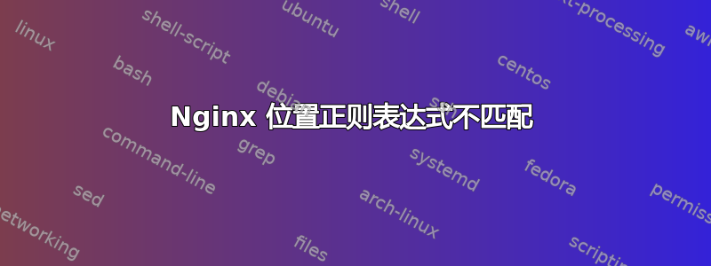 Nginx 位置正则表达式不匹配