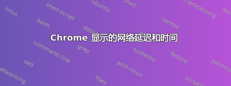 Chrome 显示的网络延迟和时间