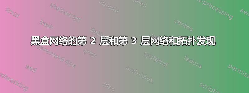 黑盒网络的第 2 层和第 3 层网络和拓扑发现