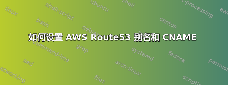 如何设置 AWS Route53 别名和 CNAME