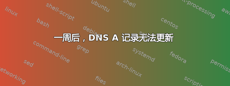 一周后，DNS A 记录无法更新