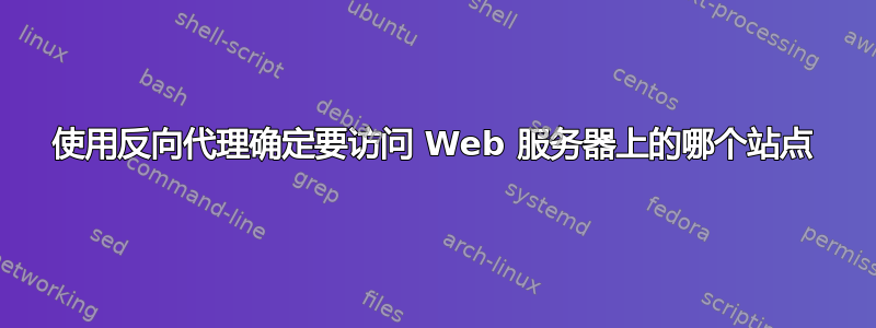 使用反向代理确定要访问 Web 服务器上的哪个站点