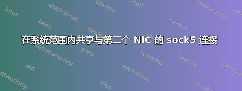 在系统范围内共享与第二个 NIC 的 sock5 连接