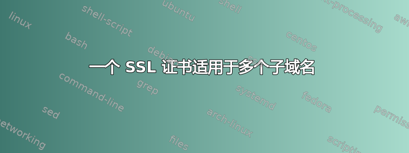 一个 SSL 证书适用于多个子域名