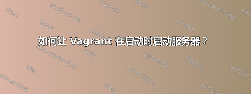 如何让 Vagrant 在启动时启动服务器？