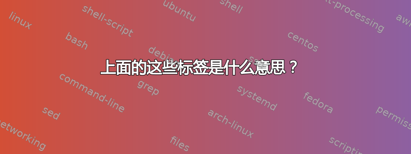 上面的这些标签是什么意思？ 