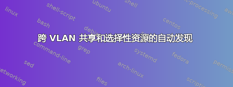 跨 VLAN 共享和选择性资源的自动发现