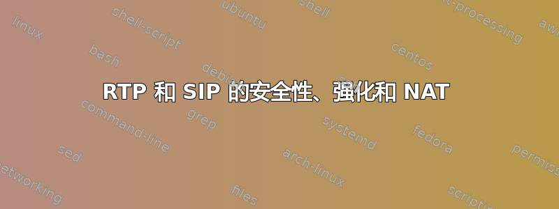 RTP 和 SIP 的安全性、强化和 NAT