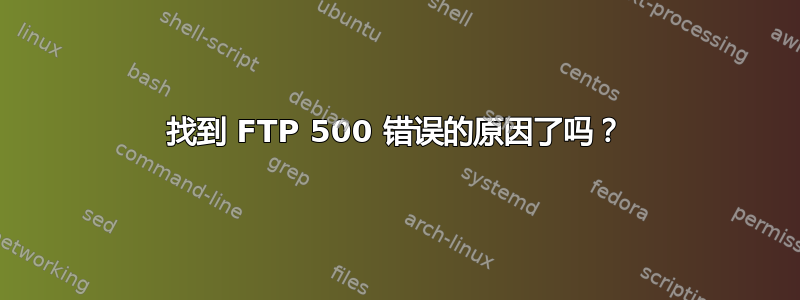 找到 FTP 500 错误的原因了吗？