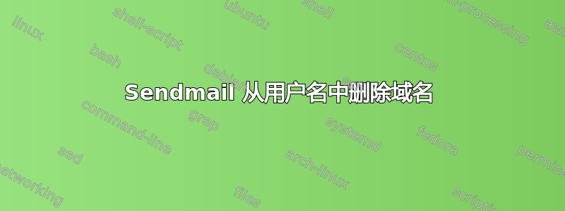 Sendmail 从用户名中删除域名