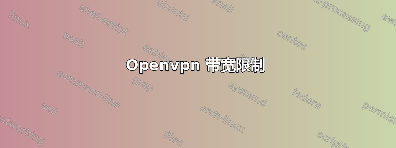 Openvpn 带宽限制